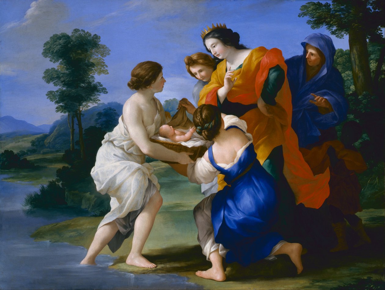 Nalezení Mojžíše od Giovanni Francesco Romanelli