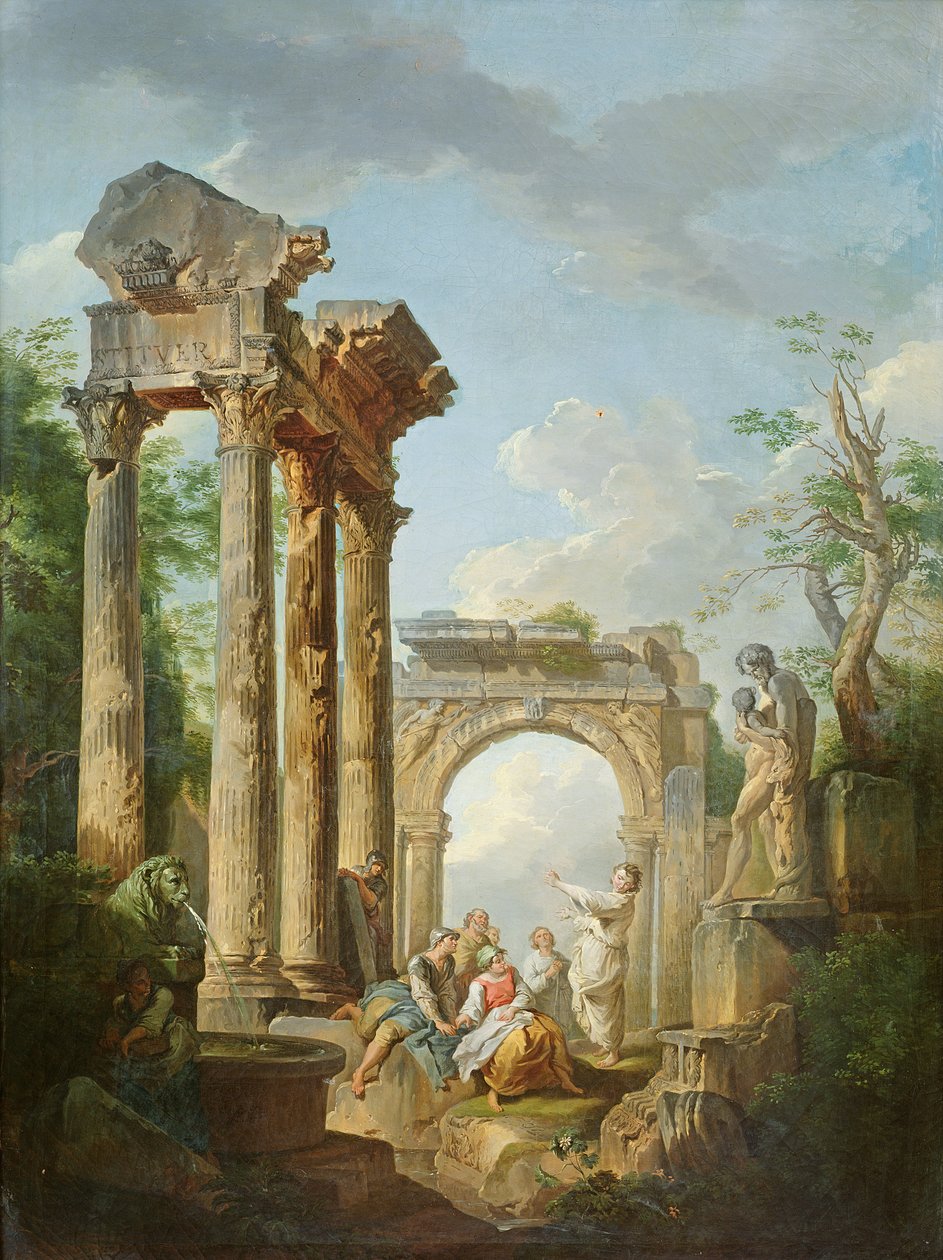 Ruiny Vespasiánova chrámu od Giovanni Maria Griffoni