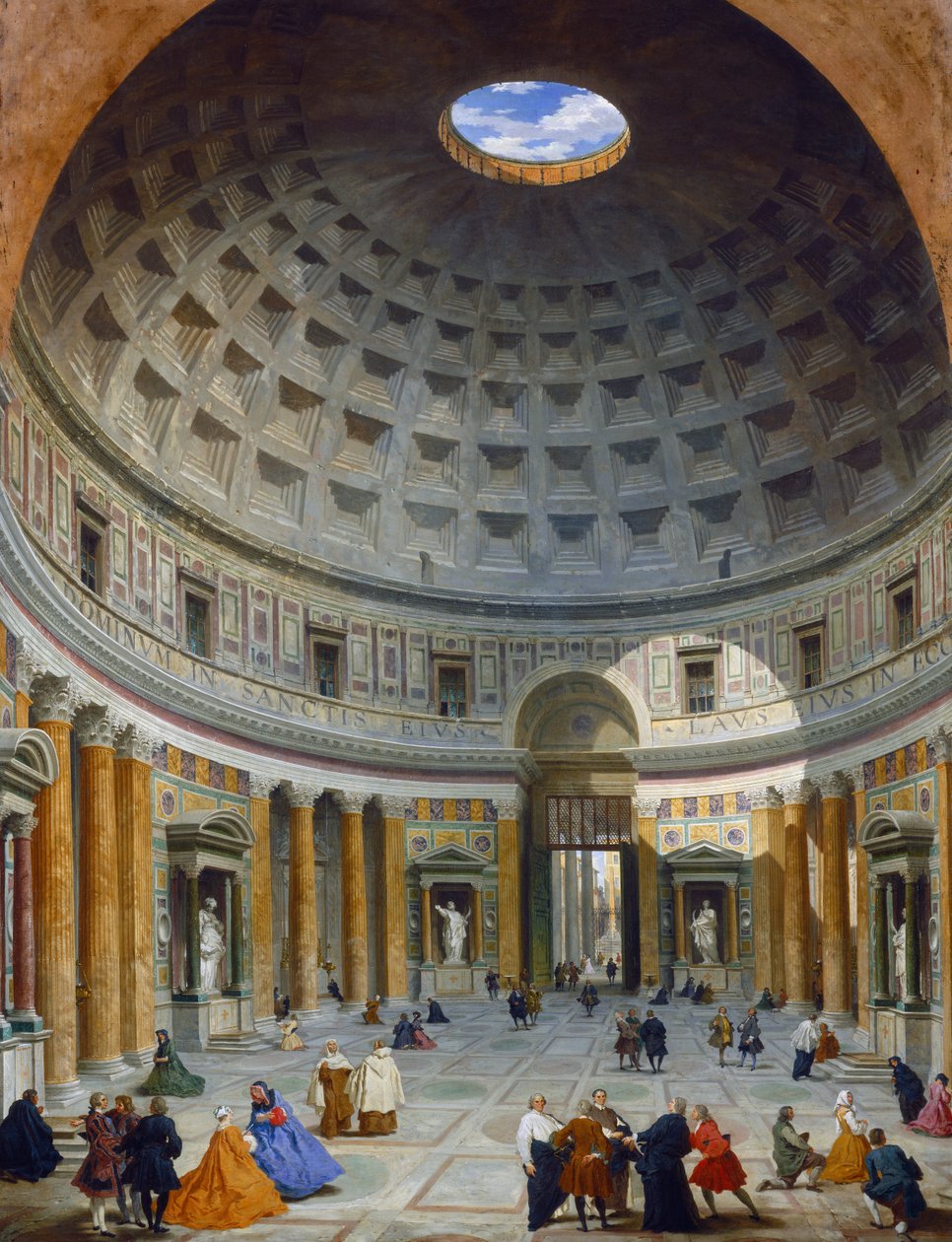 Interiér Pantheonu, Řím od Giovanni Paolo Pannini