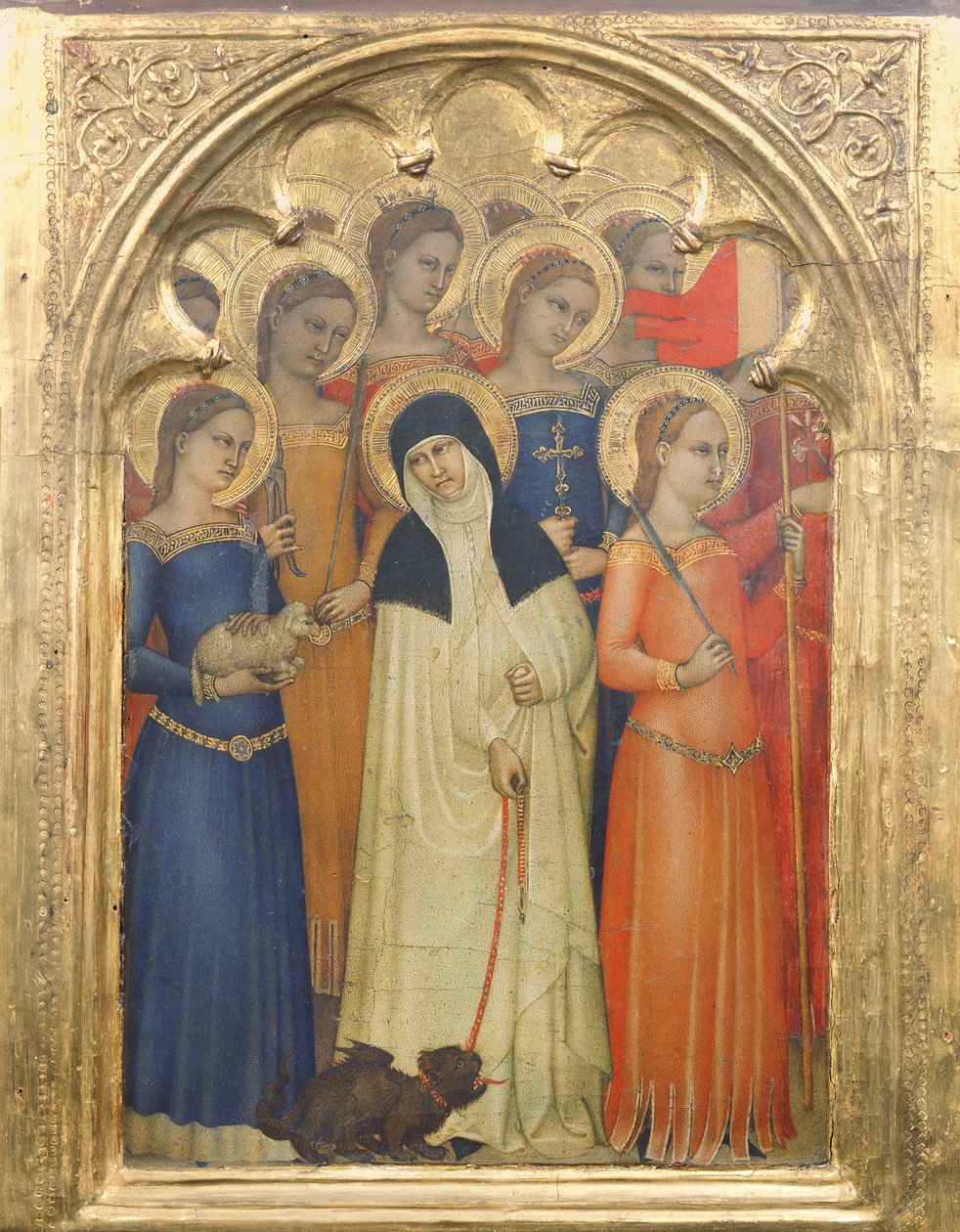 Predella panel sv. Lucie se svatými, 1350-60 (tempera na panelu) od Giovanni da Milano