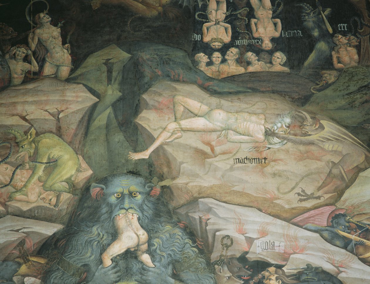 Scény z "pekla od Giovanni da Modena