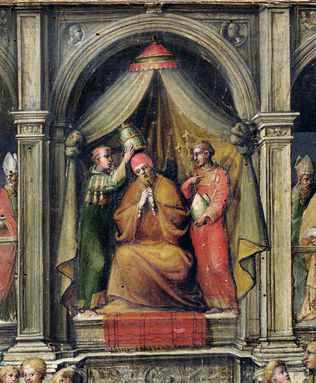 Korunovace papeže Pavla II. (1417-71) 1534 (detail 249277) od Giovanni di Lorenzo Cini
