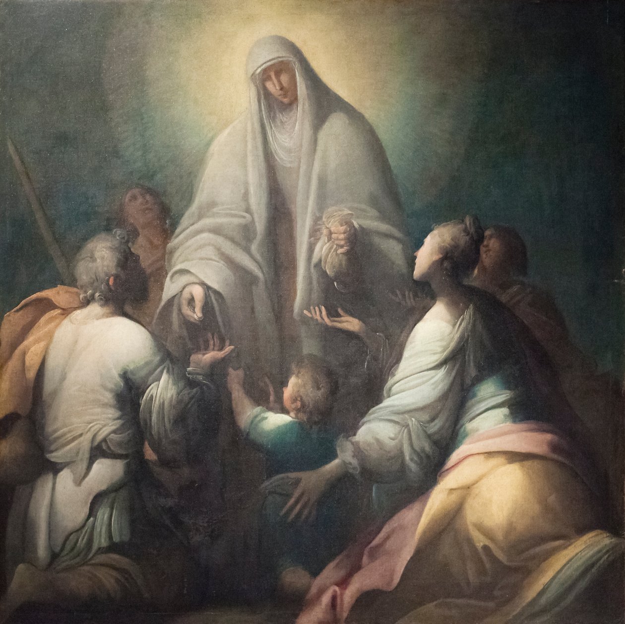 Madonna rozdává almony od Giovanni (1575 1655) Donducci