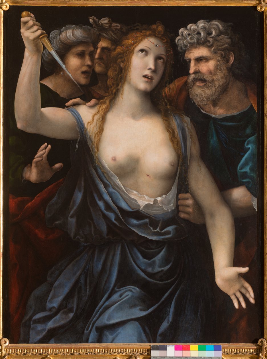 Smrt Lukrécie, kolem roku 1515 od Giovanni Antonio Bazzi Sodoma