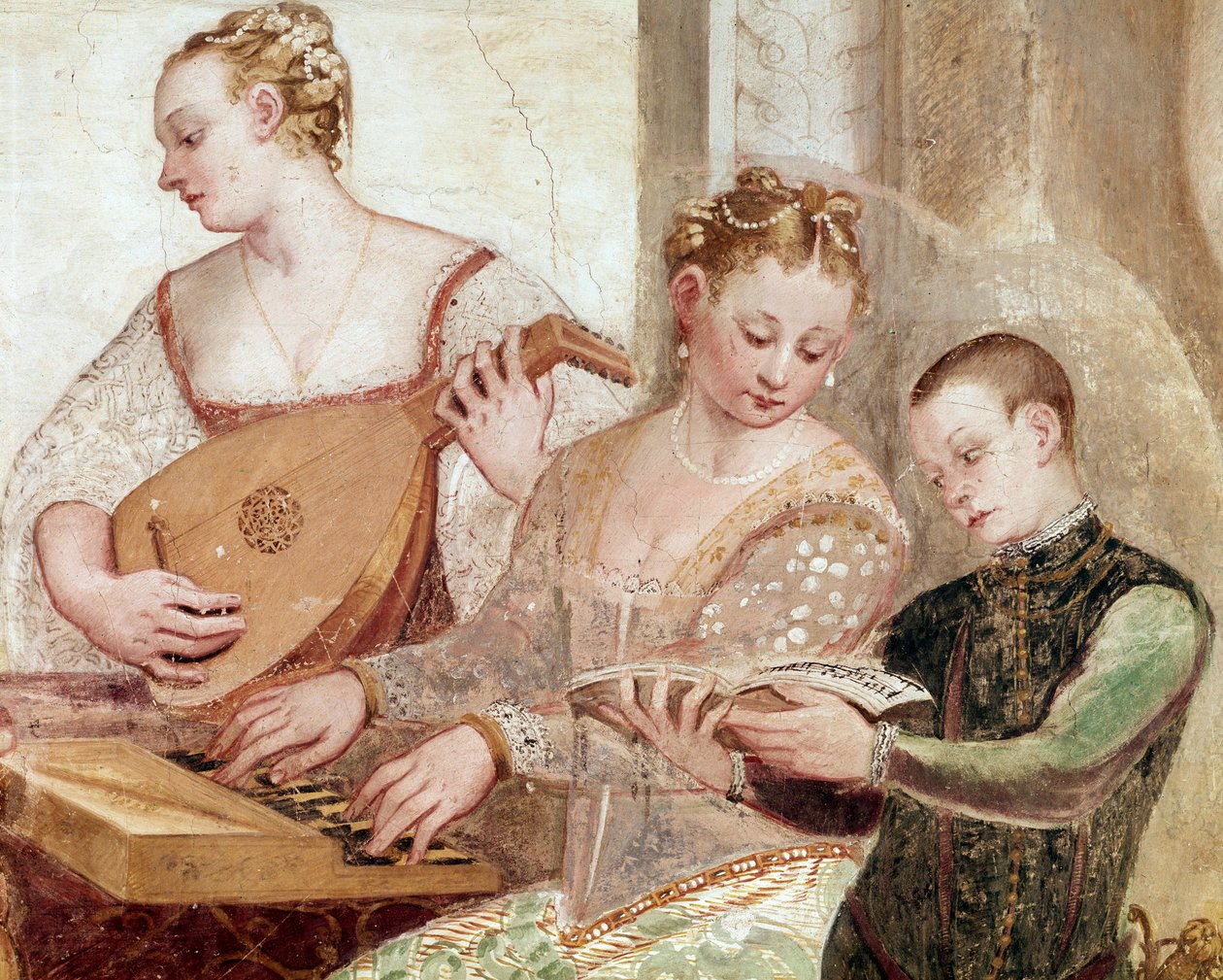 Koncert, detail (Fresco od Giovanni Antonio Fasolo