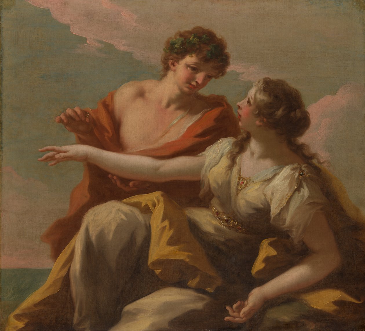 Bakchus a Ariadna, 20. léta 18. století. od Giovanni Antonio Pellegrini