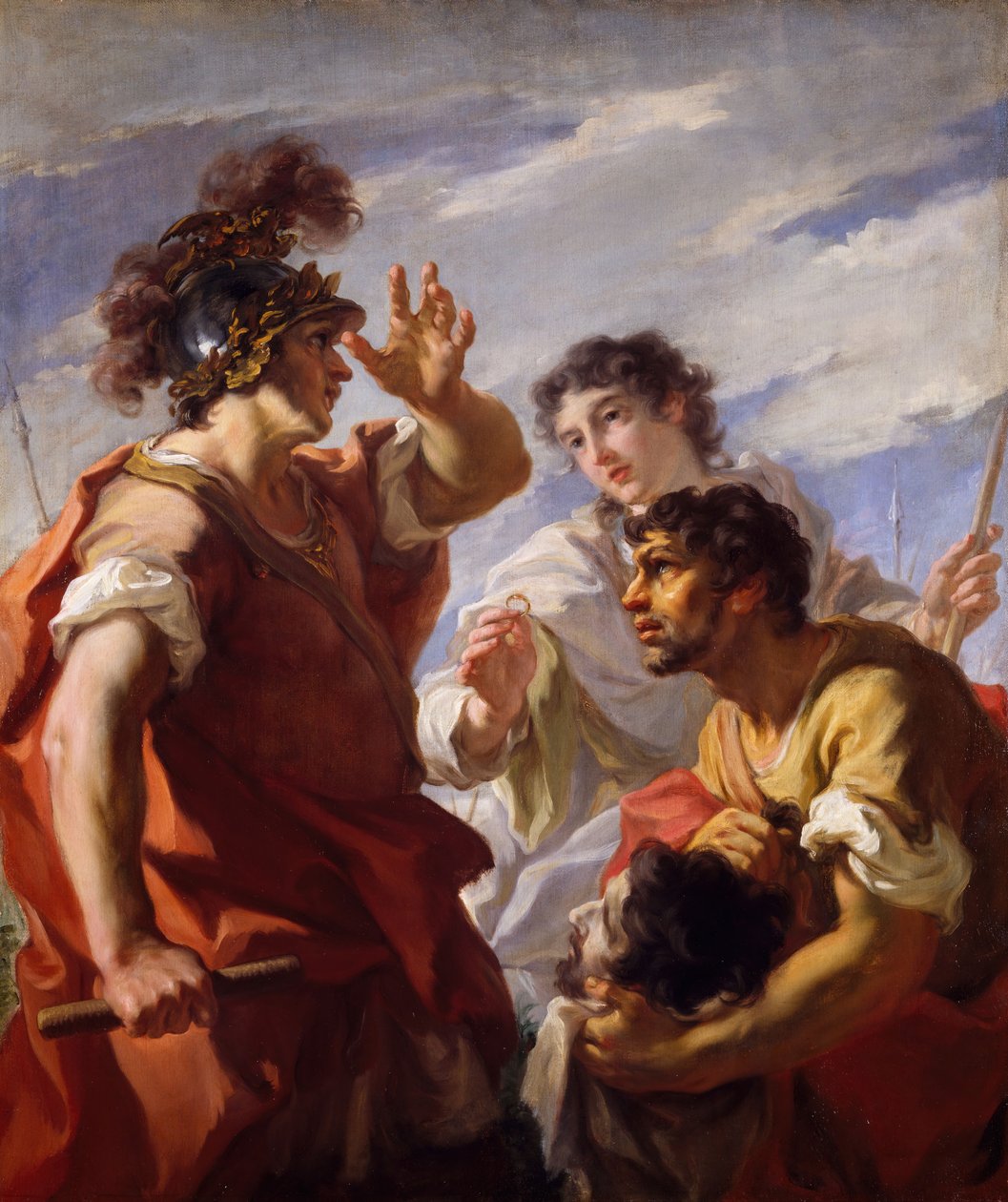 Caesar před Alexandrií, 1724-25. od Giovanni Antonio Pellegrini