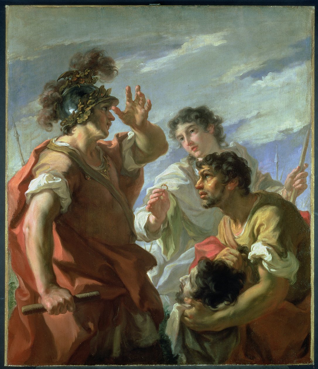 Caesar před Alexandrií, 1724-25 od Giovanni Antonio Pellegrini