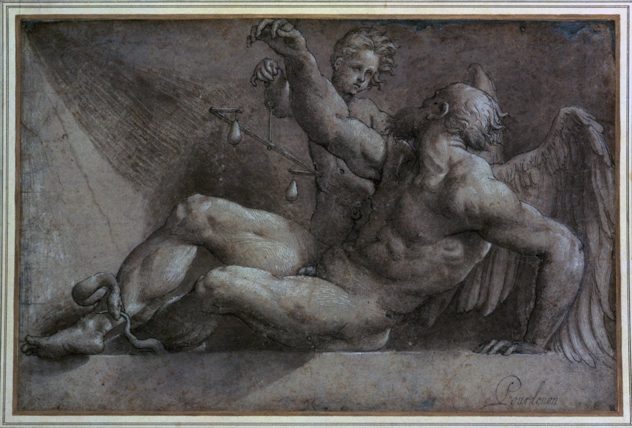 Alegorie času od Giovanni Antonio Pordenone