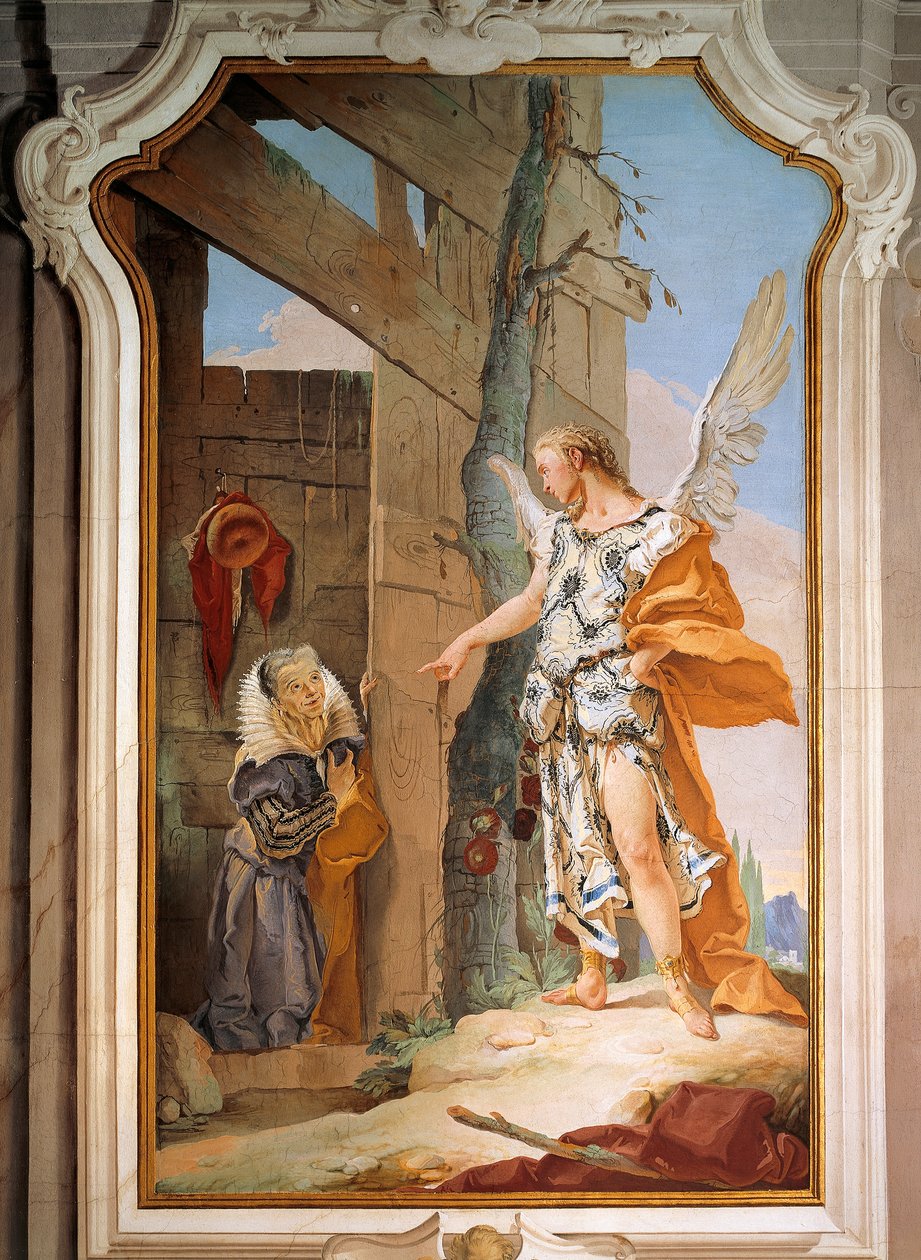 Sarah a anděl od Giovanni Battista Tiepolo