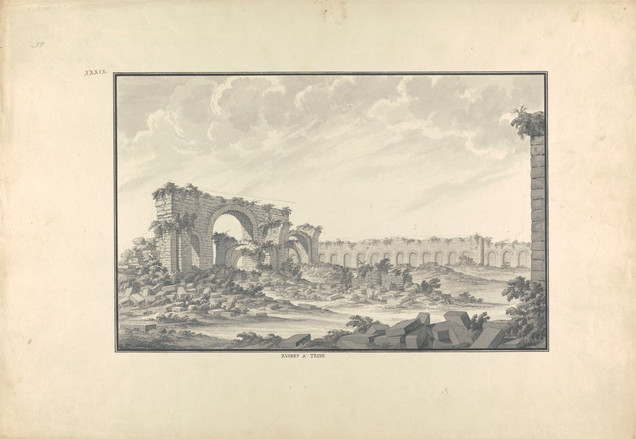 Ruiny v Troye od Giovanni Battista Borra