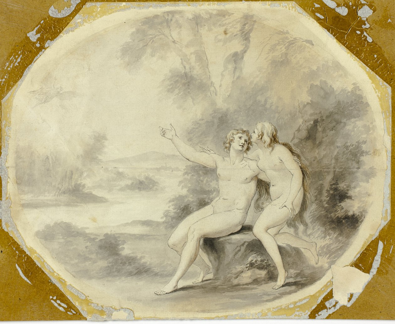 Adam a Eva v ráji od Giovanni Battista Cipriani