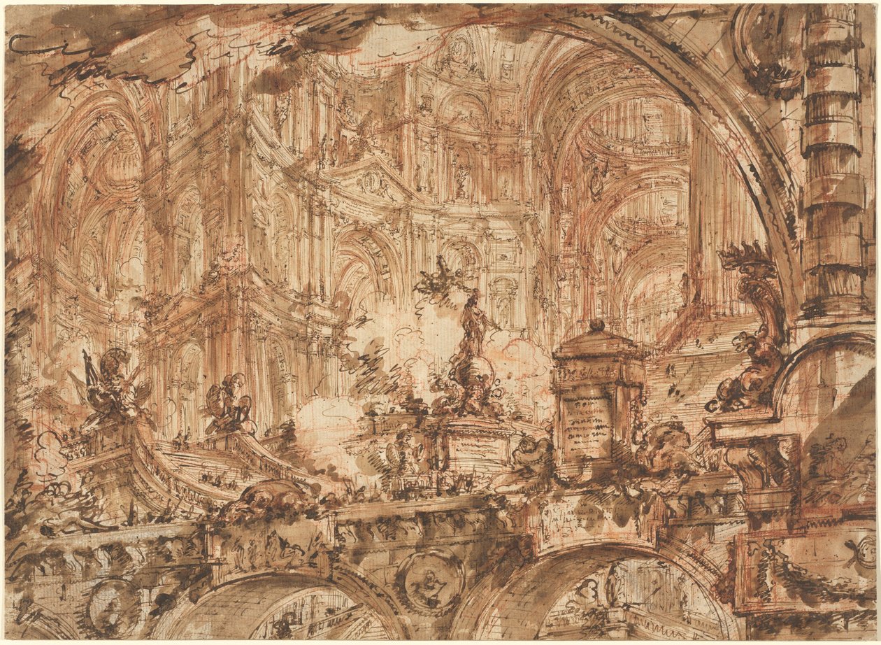 Velkolepý palácový interiér od Giovanni Battista Piranesi