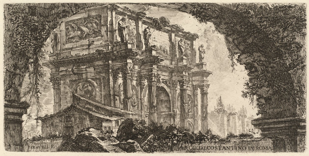 Konstantinův oblouk od Giovanni Battista Piranesi