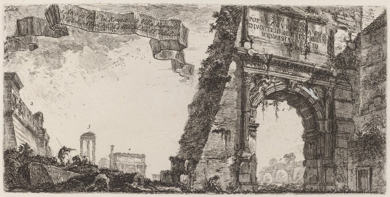 Titův oblouk od Giovanni Battista Piranesi