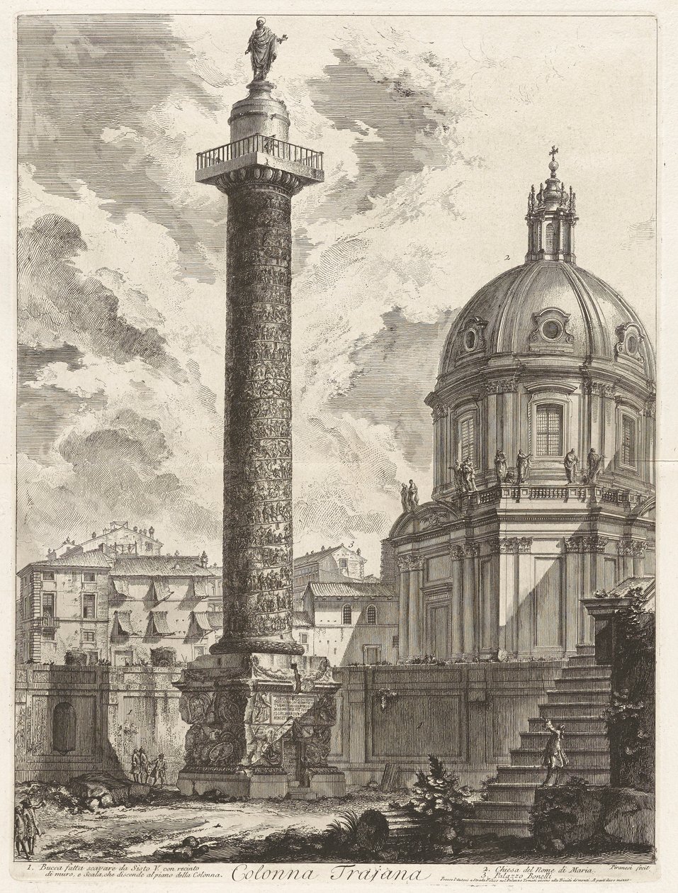 Trajánův sloup (Trajan od Giovanni Battista Piranesi