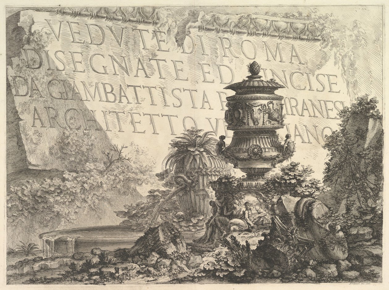 Titulní strana Frontispisu, 1748. od Giovanni Battista Piranesi