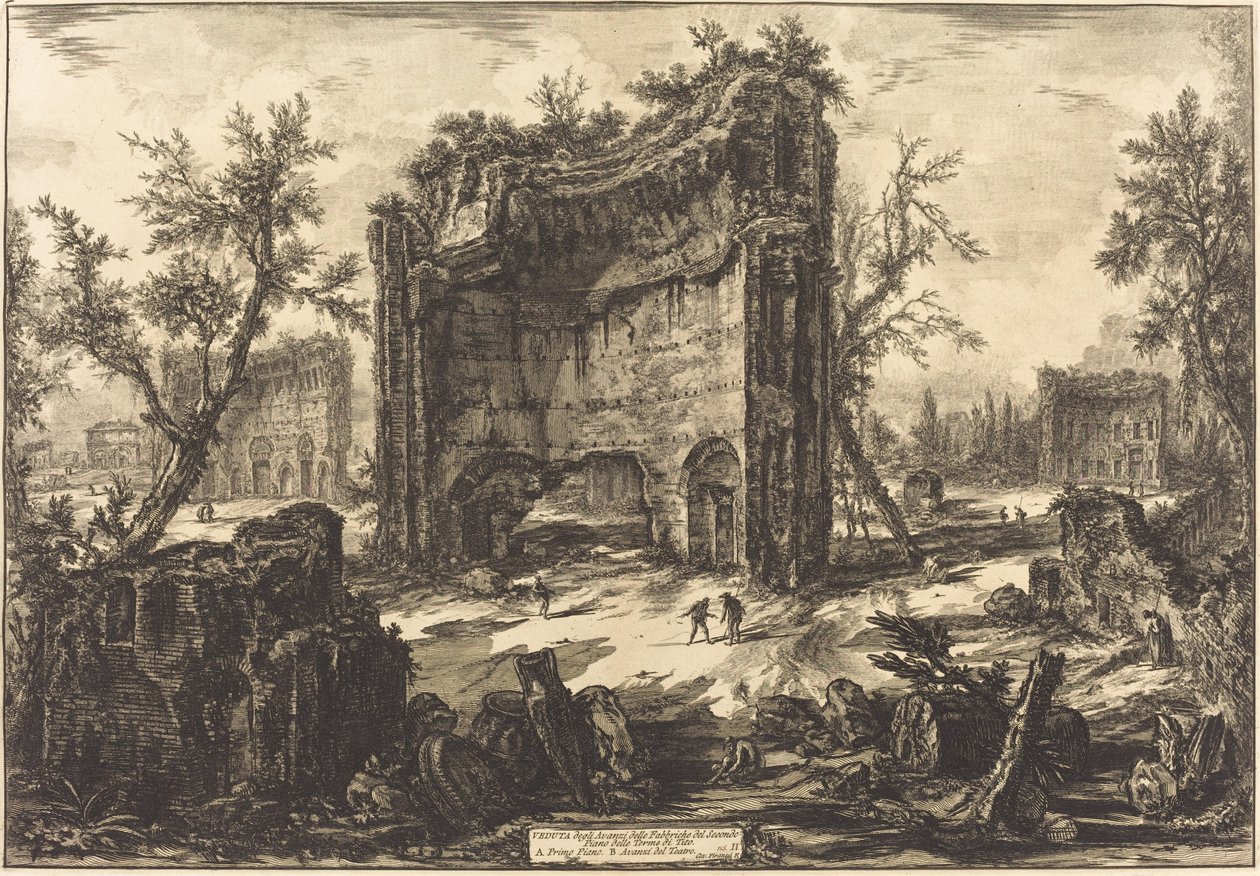 Pohled ... na Titovy lázně od Giovanni Battista Piranesi