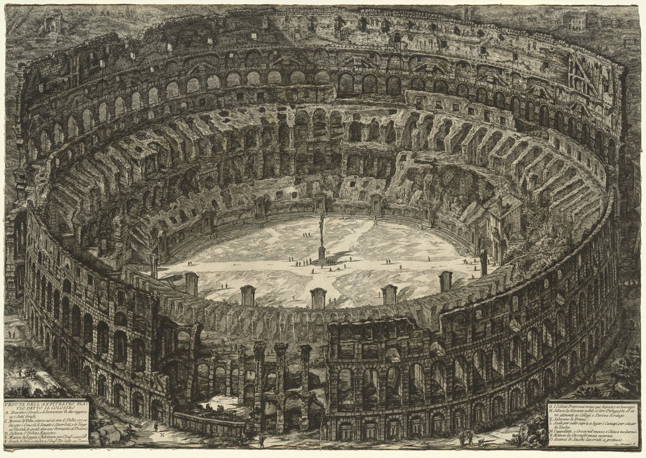 Pohledy na Řím: Koloseum, 1776. od Giovanni Battista Piranesi