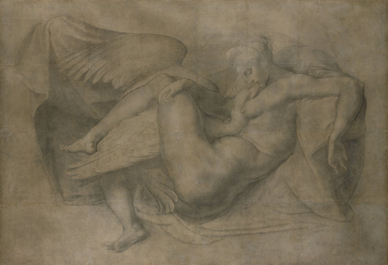 Leda a labuť od Giovanni Battista Rosso Fiorentino