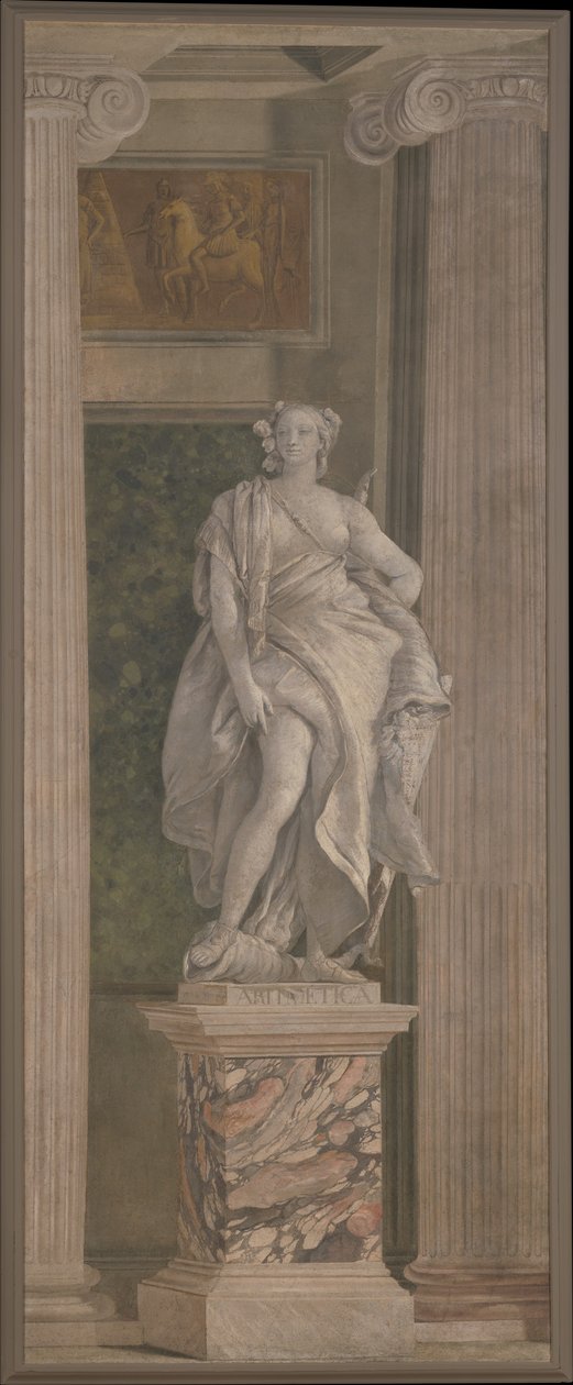 Aritmetika, 1760 (freska přenesená na plátno) od Giovanni Battista Tiepolo