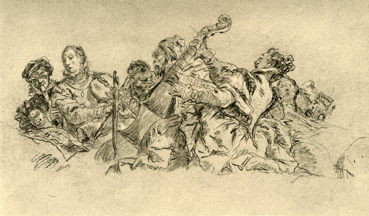 Hudebníci, 1752, 1928 od Giovanni Battista Tiepolo