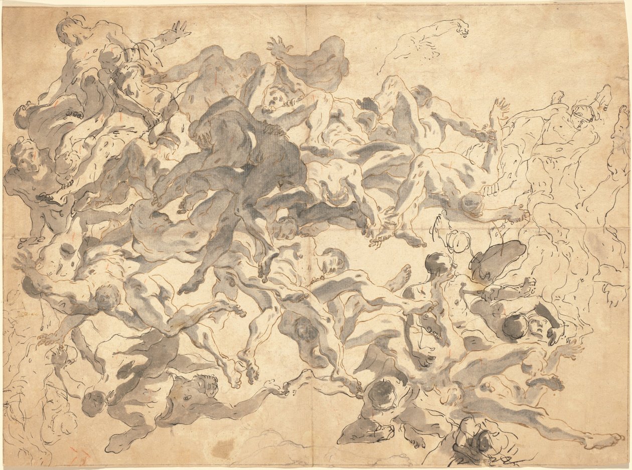 Pád rebelských andělů od Giovanni Battista Tiepolo