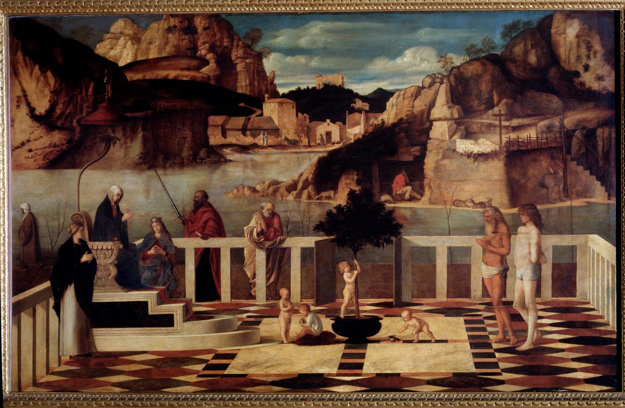Svatá alegorie (malba, kolem roku 1487) od Giovanni Bellini