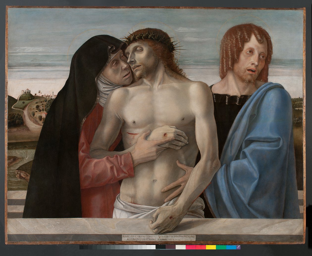 Pieta, cca 1460 (tempera na dřevě) od Giovanni Bellini