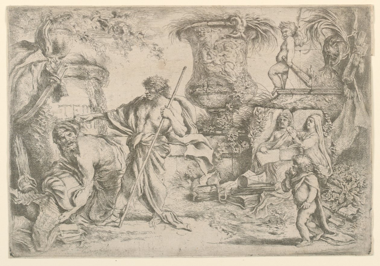 Alegorie pomíjivosti od Giovanni Benedetto Castiglione