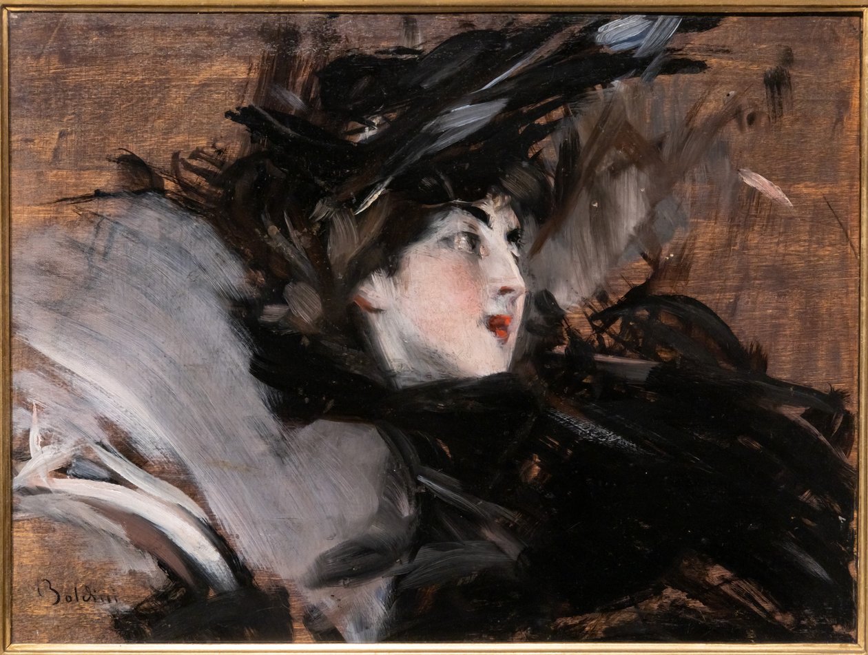Dáma s čepicí od Giovanni Boldini