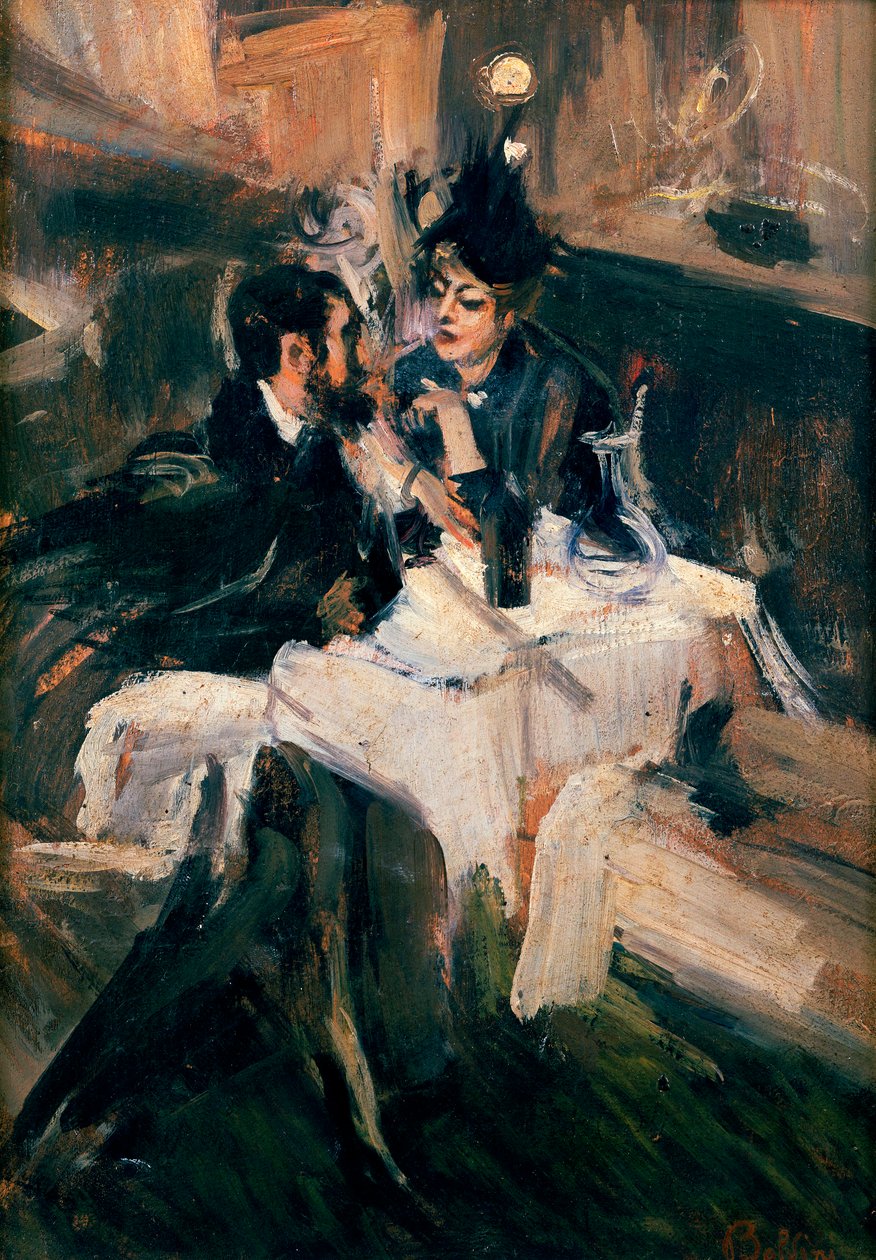 The Sweethearts" Lunch, kolem roku 1895 od Giovanni Boldini