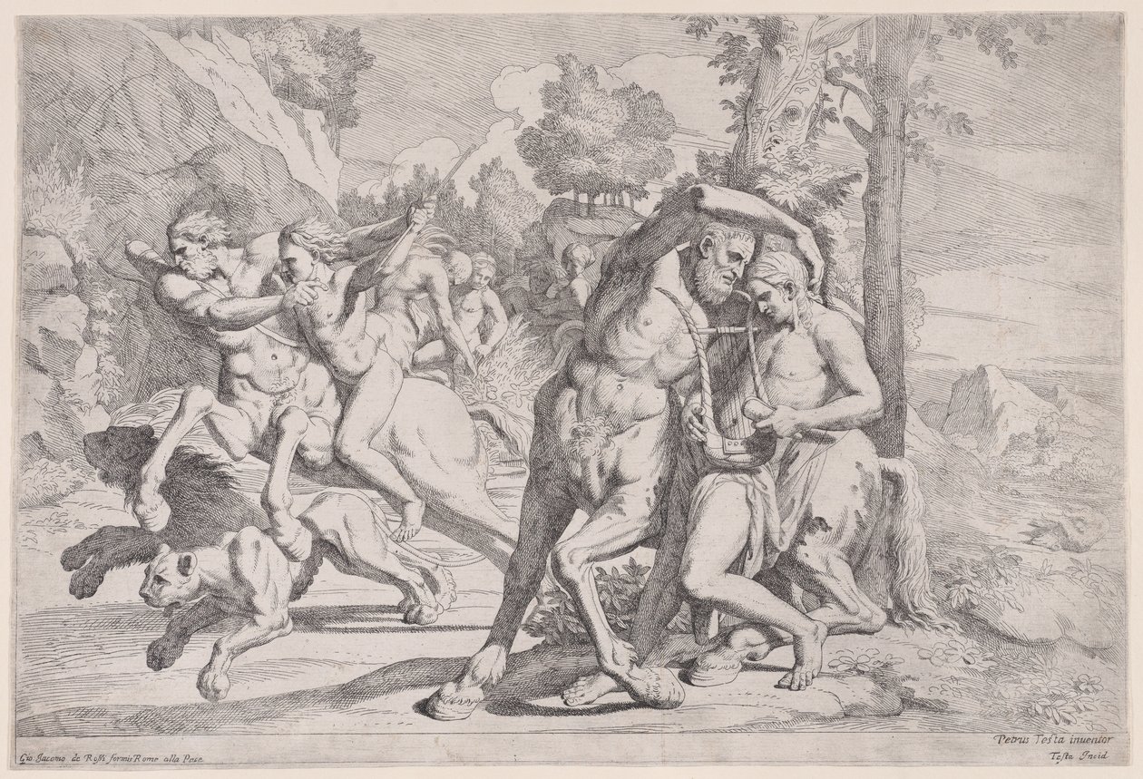 Achilleovo vzdělání, 1650-55. od Giovanni Cesare Testa