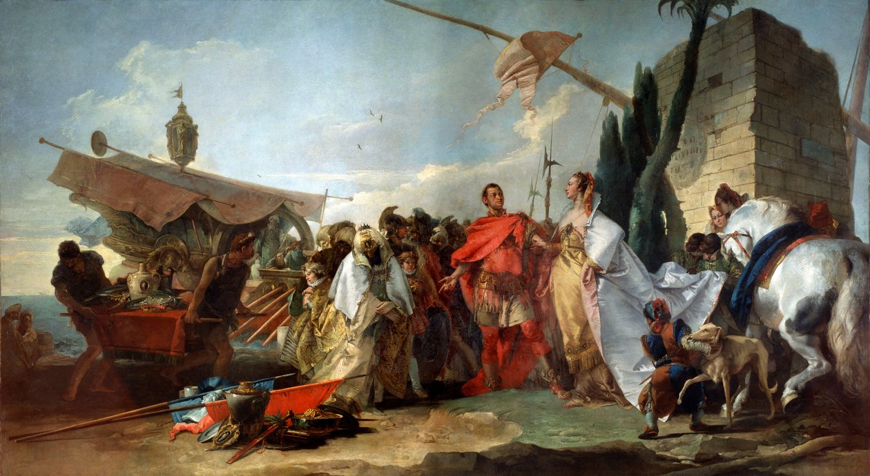 Setkání Caesara s Kleopatrou, 1747. od Giovanni Domenico Tiepolo