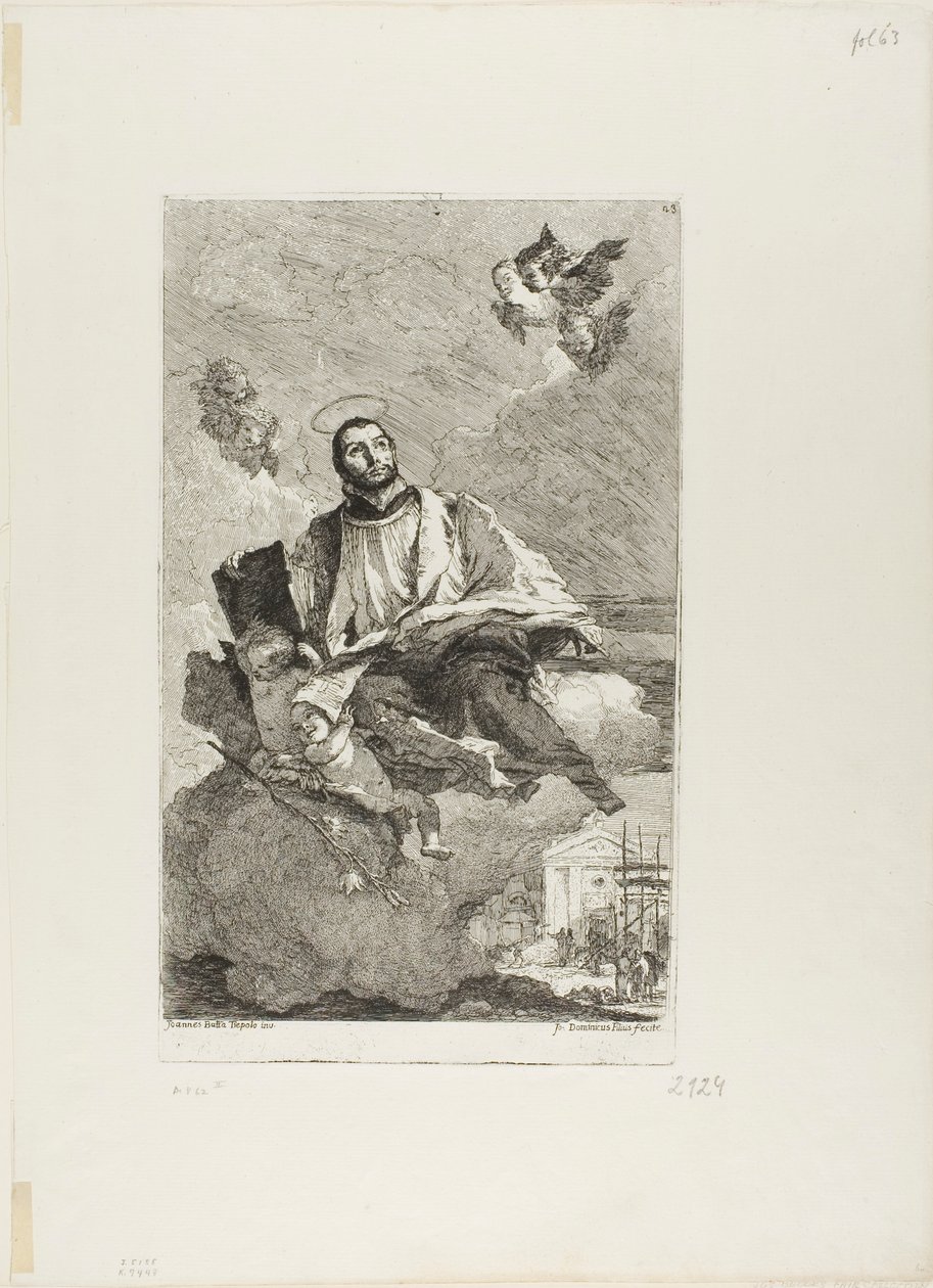 Svatý Gaetano z Thiene od Giovanni Domenico Tiepolo