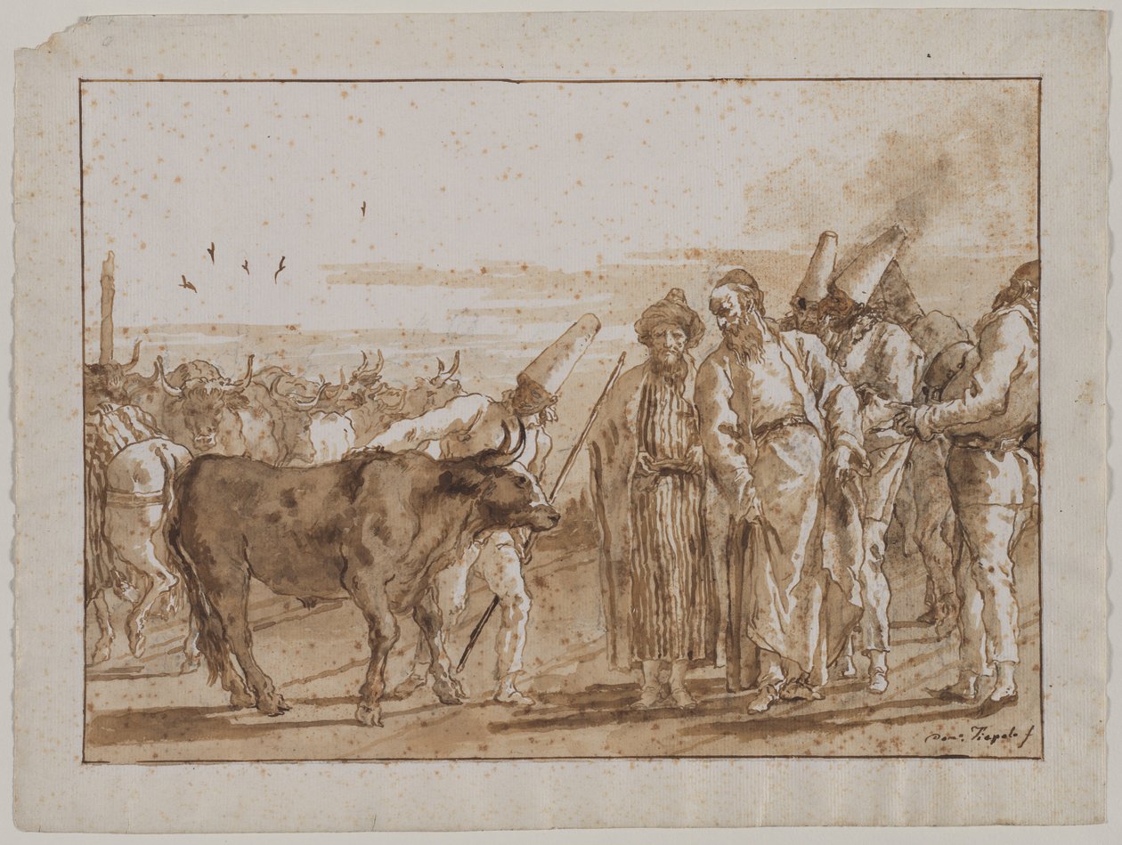 Prodejce dobytka od Giovanni Domenico Tiepolo