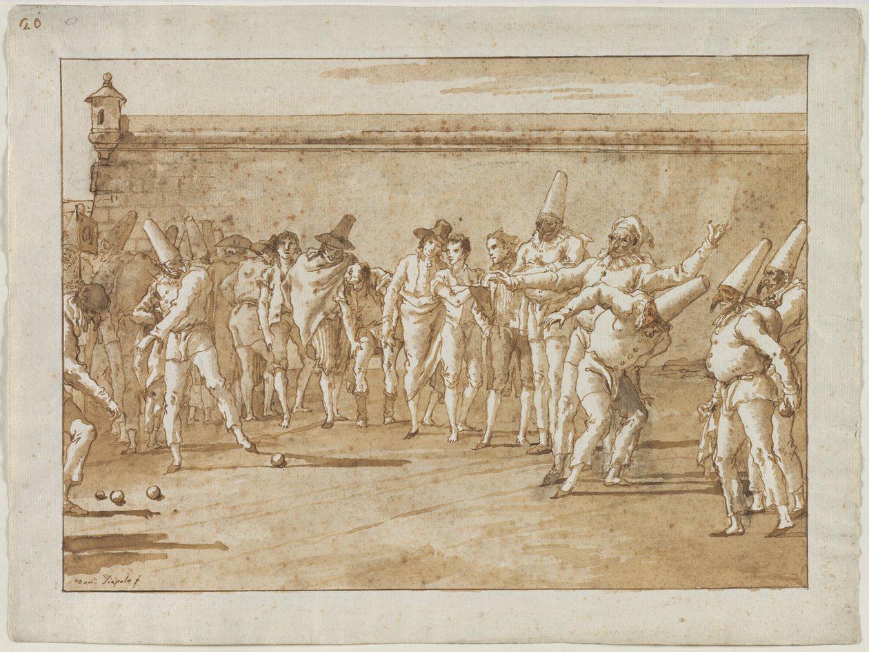 The Game of Bowls od Giovanni Domenico Tiepolo