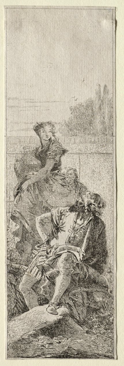 Dva rolníci. od Giovanni Domenico Tiepolo