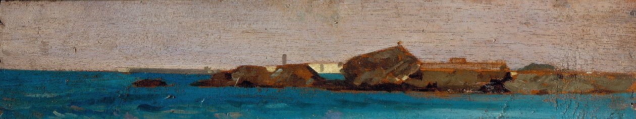 Modré moře, asi 1865 (olej na desce) od Giovanni Fattori