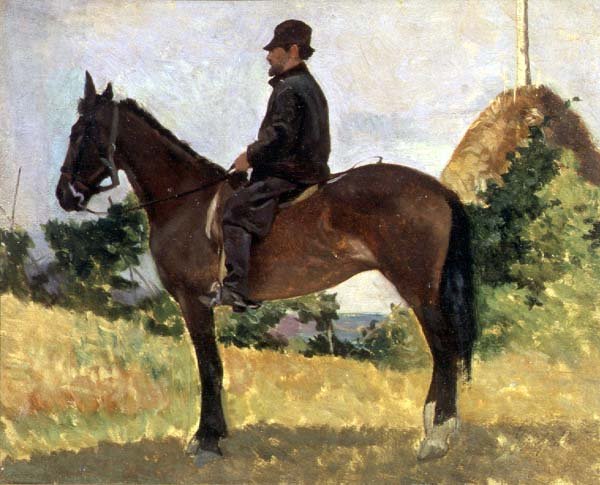 Diego Martelli nasedl na koně od Giovanni Fattori
