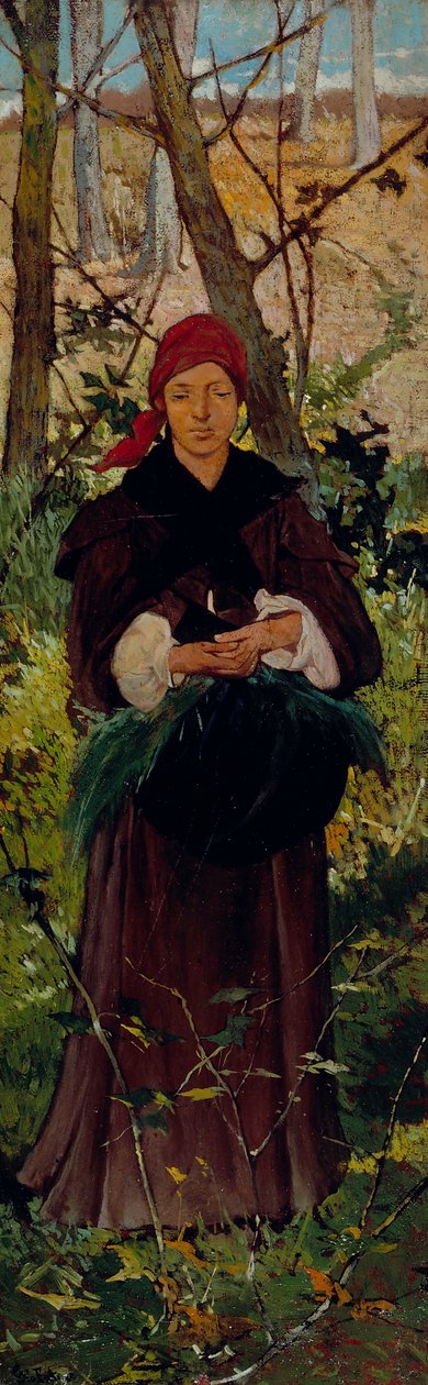 Etruská žena, asi 1865 (olej na desce) od Giovanni Fattori