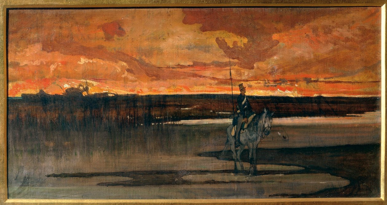 Itálie, Florencie, Lancer od Giovanni Fattori