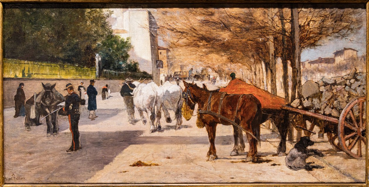 Prince Amedeo Avenue ve Florencii od Giovanni Fattori