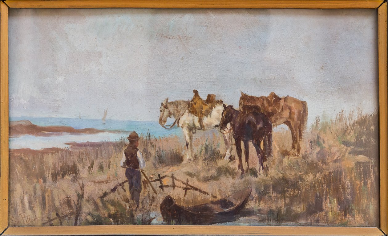 The Waiting (olej na panelu) od Giovanni Fattori