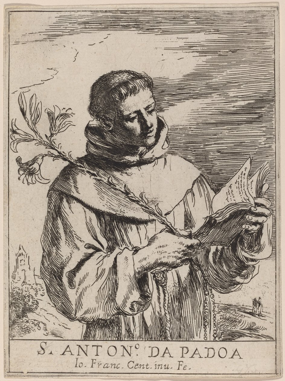Svatý Antonín z Padovy od Giovanni Francesco Barbieri, called Guercino