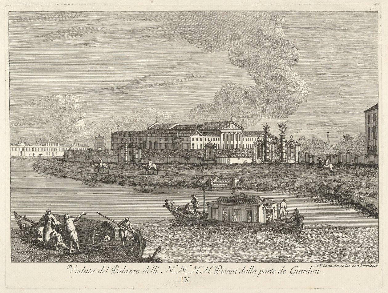 Pohled na vilu Pisani, 1730-72. od Giovanni Francesco Costa