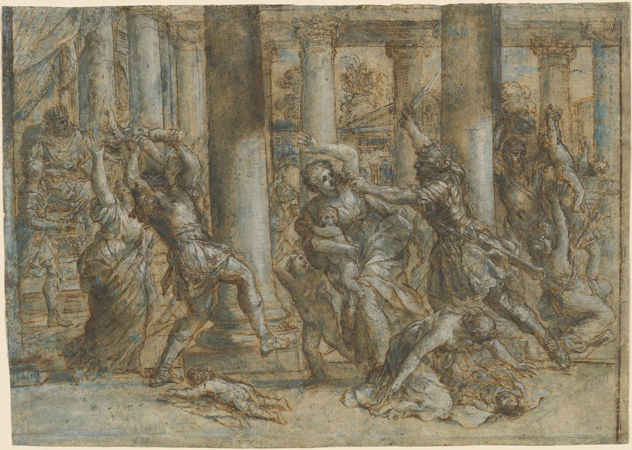 Masakr neviňátek od Giovanni Francesco Romanelli