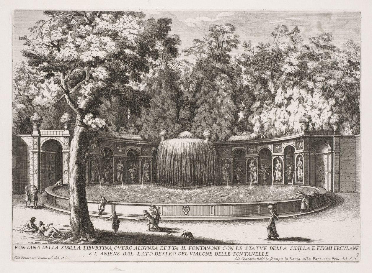 Sibylina Tiburtina fontána. od Giovanni Francesco Venturini