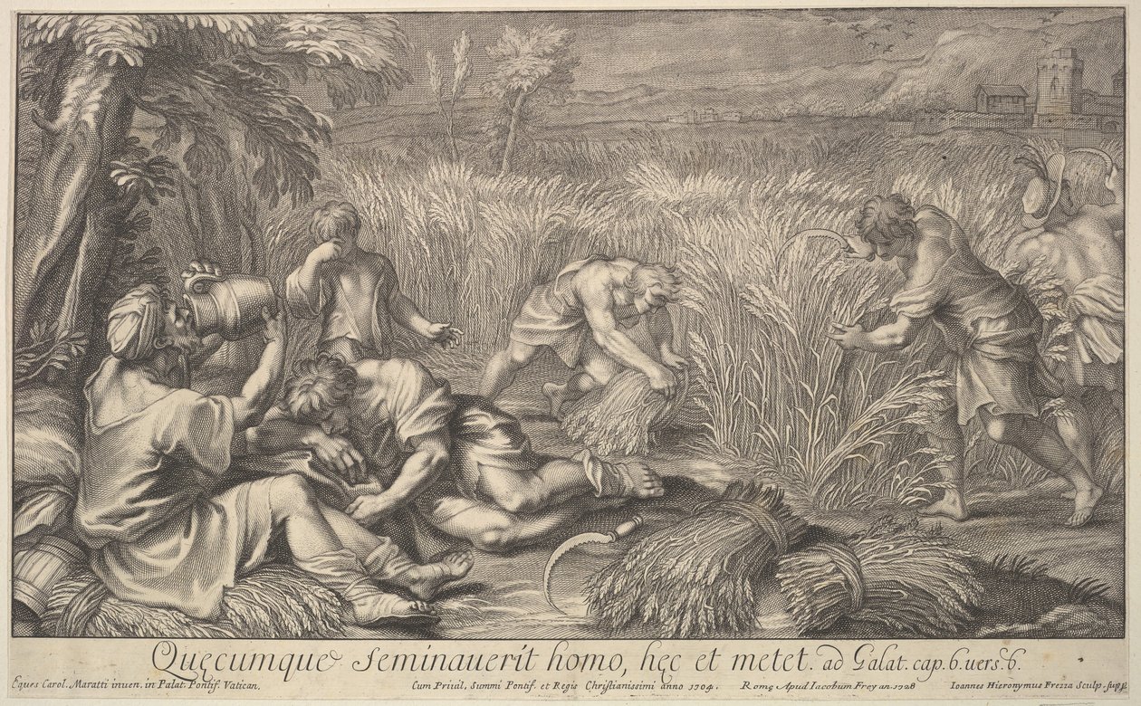 Ženci obilí, 1704. od Giovanni Girolamo Frezza