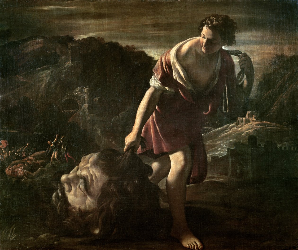 David táhne Goliášovu hlavu od Giovanni Lanfranco